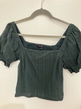 Madewell green cotton top